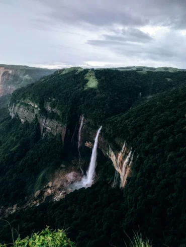 View of Nohkalikai Falls in Cherrapunjee Meghalaya